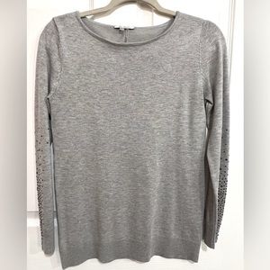 Vila Milano Grey Sweater with gunmetal stud detail on the sleeves Size Small